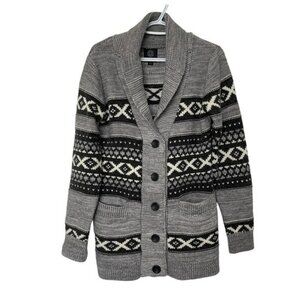 Sansara Gray Nordic Wool Blend Knit Cardigan US M